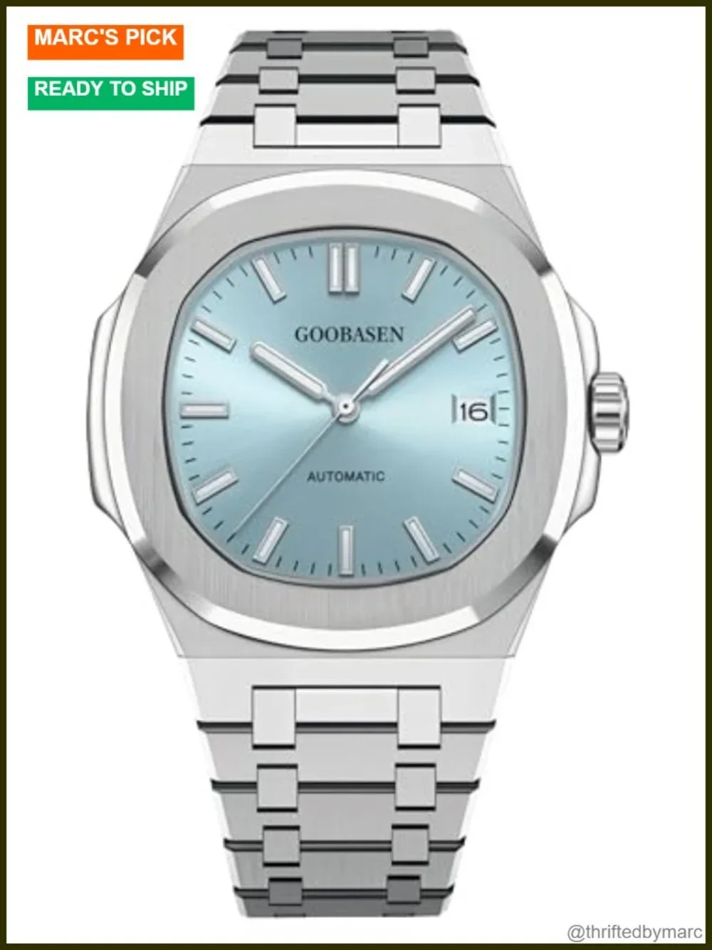 Classic Square Quartz Watch Imitation Mechanical Watch Stainless Steel